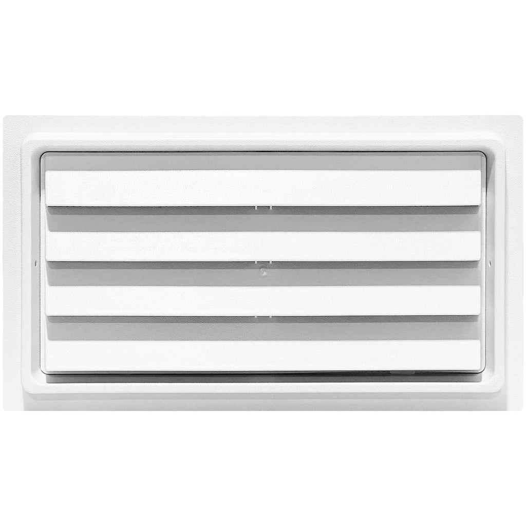 Crawl Space Manual Air Vent with Removable Cover and Vermin Screen (White, 8" Height x 16" Width)