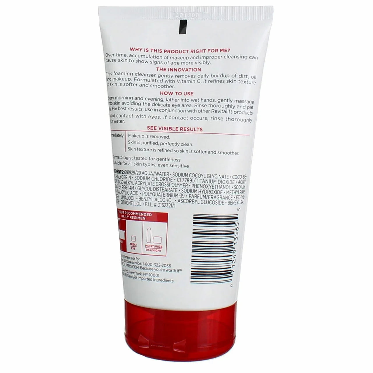 'Oreal Dermo-Expertise RevitaLift Radiant Smoothing Cream Cleanser 5 oz (Pack of 6)