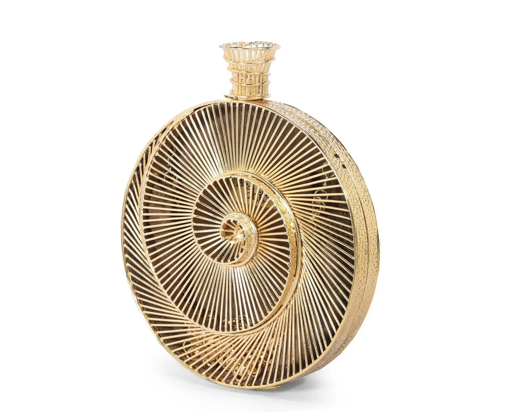 Different Craft India Royal Round Wire Work Designer handcrafted Brass Clutch Bag For Women