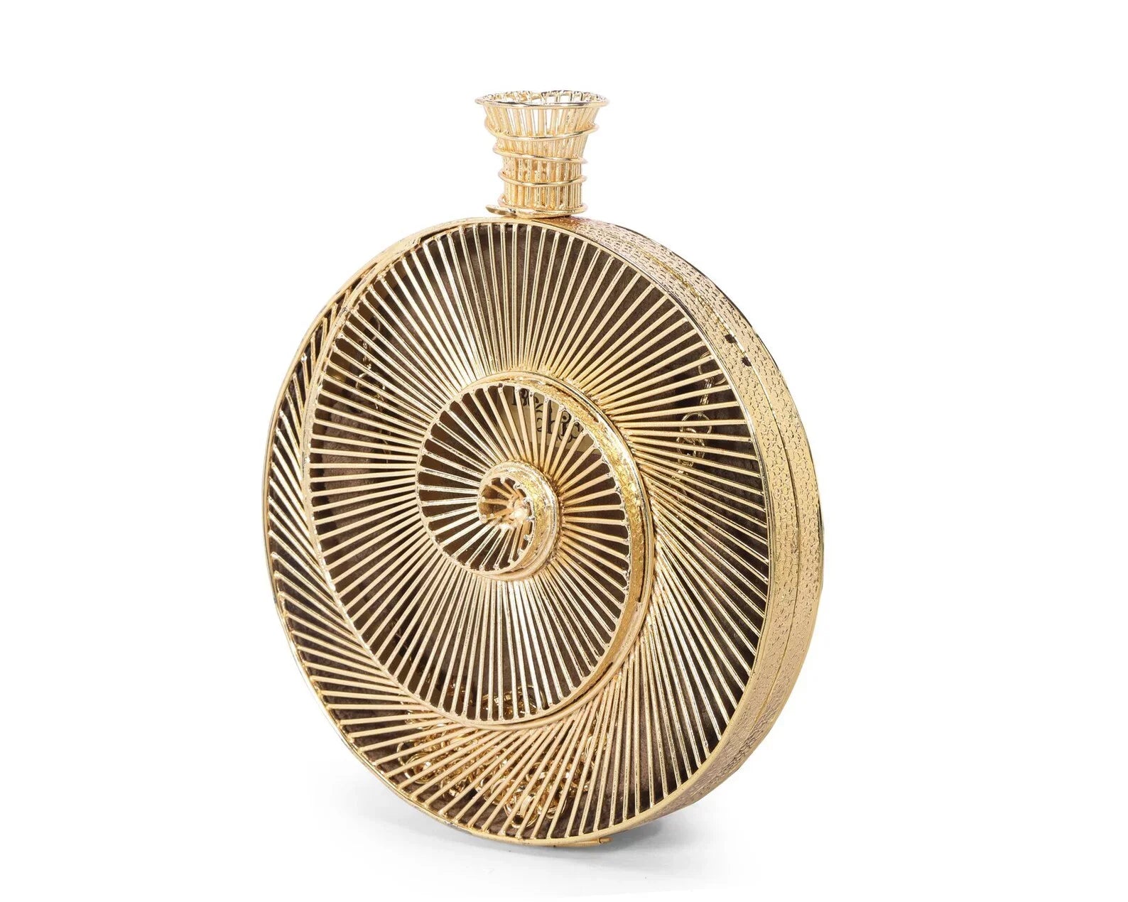 Different Craft India Royal Round Wire Work Designer handcrafted Brass Clutch Bag For Women