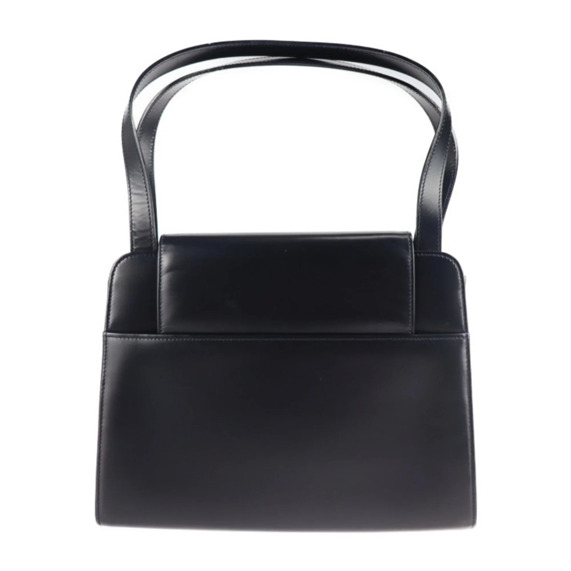 Pre-Owned  Cartier sapphire line handbag calf dark navy mini bag (Good)