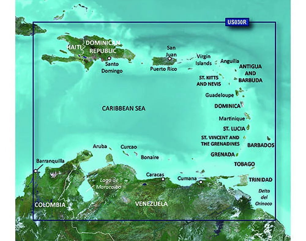 Garmin BlueChart g2  -  (microSD/ Card) BlueChart g2  -  - Southeast Caribbean