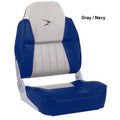 Premium Folding Fishing Chairs - Deluxe High-Back Seat - Model  - Gray-Navy