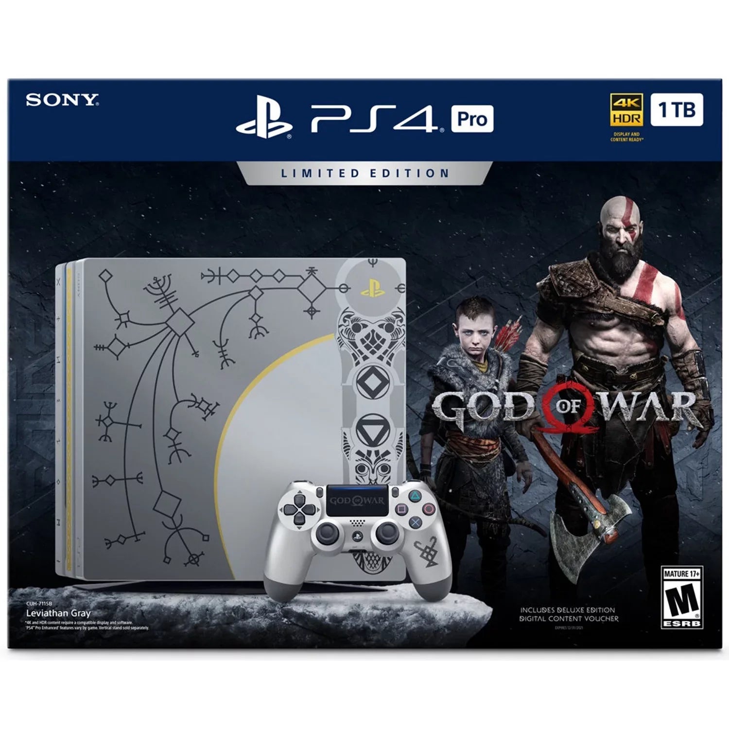 Used Sony PlayStation 4 Pro 1TB God of War Bundle, -7115B