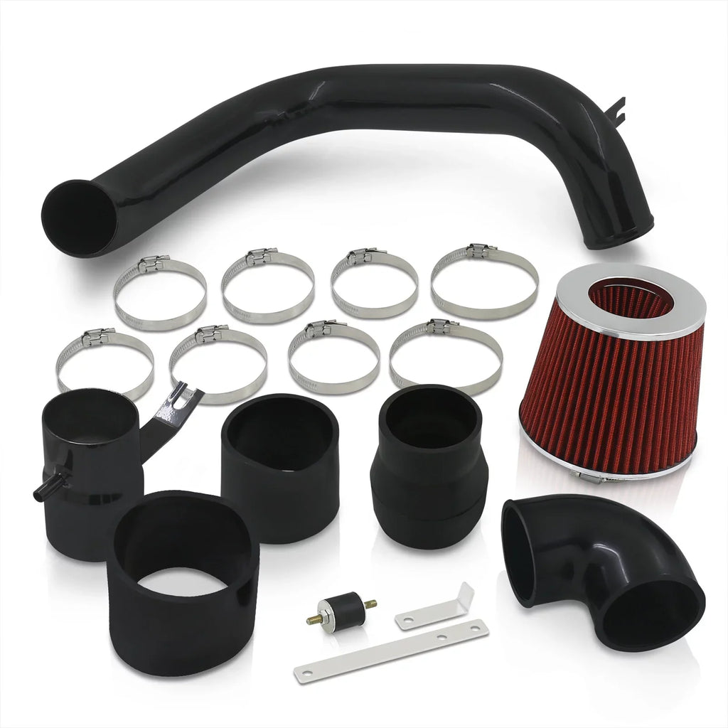 Distributors Cold Air Intake   Induction System Black Aluminum Piping + Filter Compatible/Replacement For Mitsubishi Lancer    2.0L l4 Manual Trans / 2002 2003 2004 2005 02 03 04 05