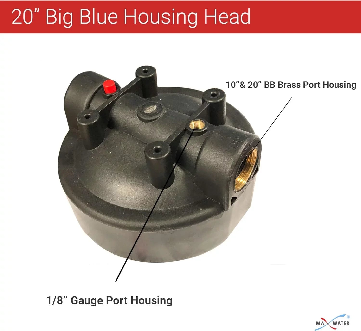 1 Pack 10"  Blue Whole House  System Filter Housing 1"  Brass Ports /Pressure Release, Pressure Gauge, Wrench  Bracket