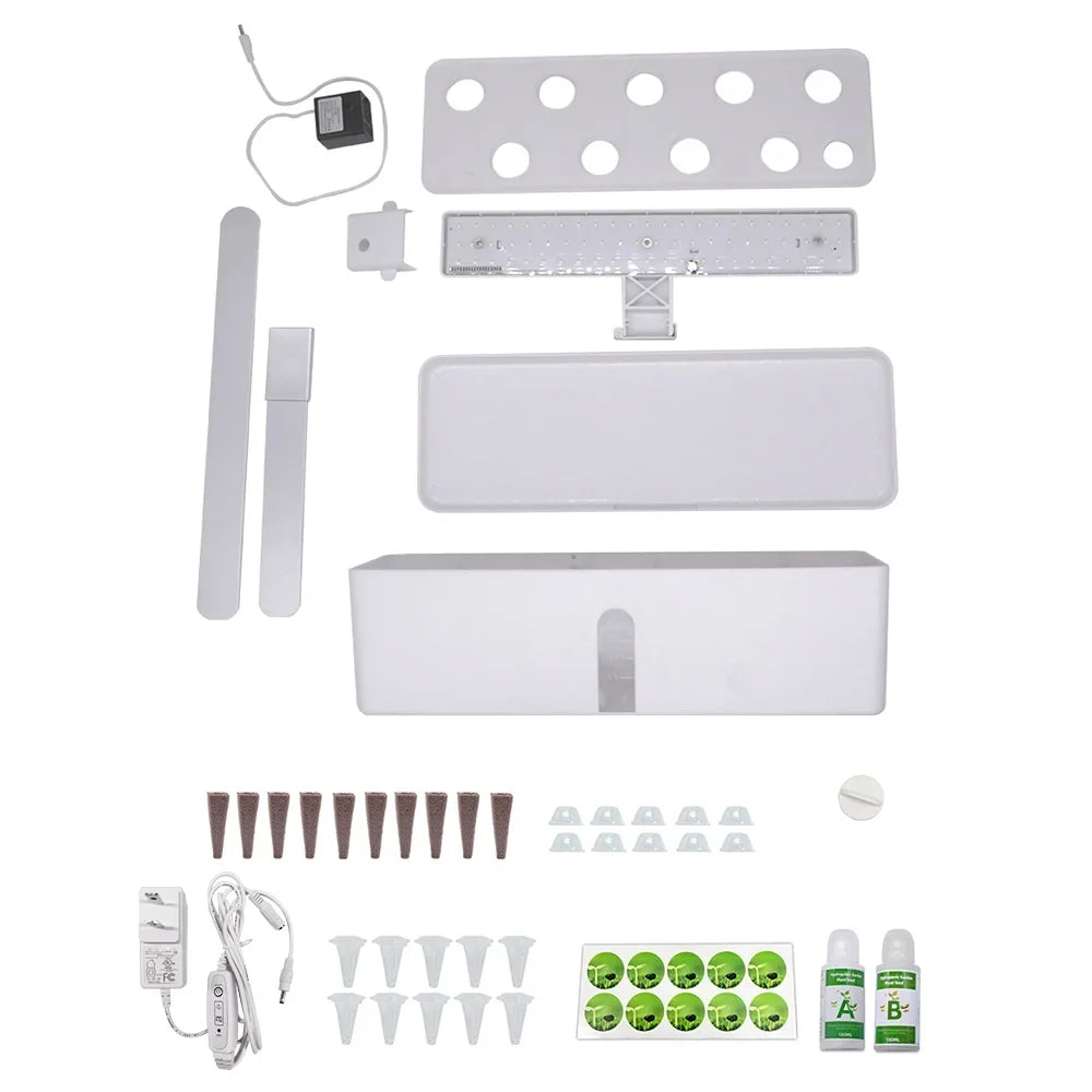 Smart Hydroponics Growing System Indoor Herb Garden Kit 9 Pods Automatic Timing with Height Adjustable 15W Grow 2L Tank Smart Pump for Home Office Kitchen