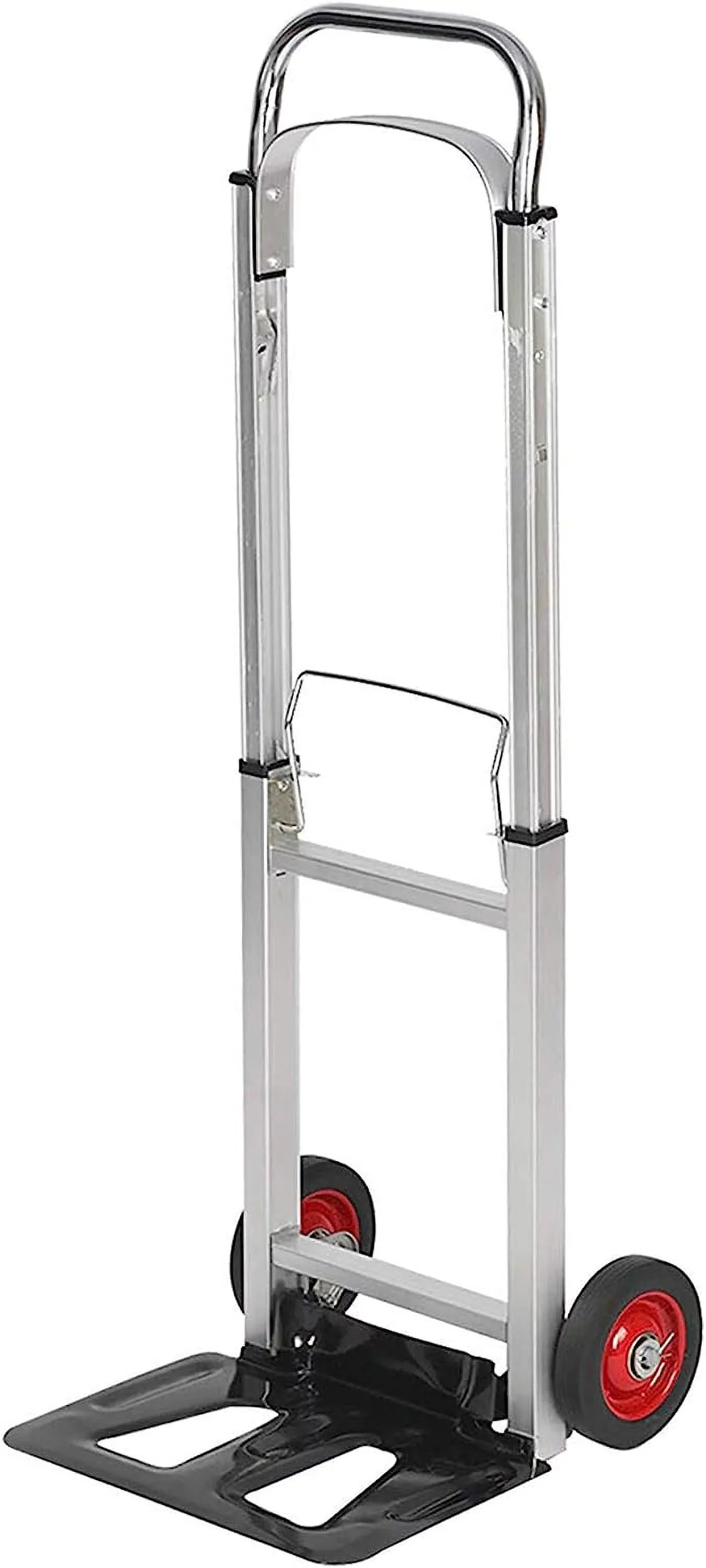 Aluminum Foldable Hand Truck with Telescoping Handle and Rubber Wheels Heavy Duty Compact Luggage Cart Portable Trolley for Travel, Shopping or Industrial
