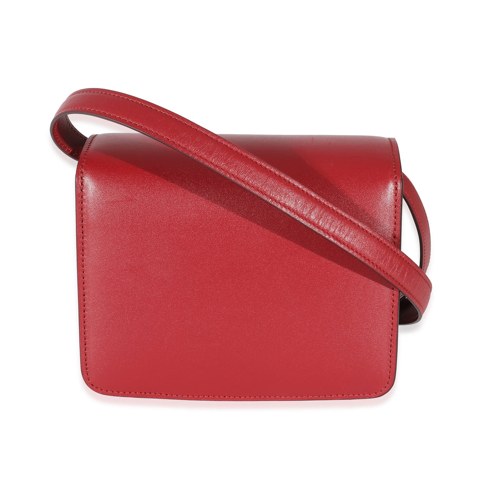 Celine Red Smooth Calfskin Small Classic Box Bag Pre-Owned