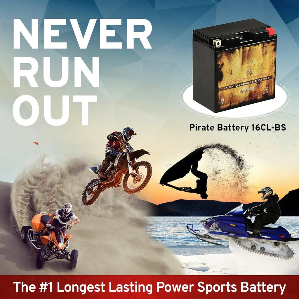 Rechargeable - Jet Ski Battery Replacement for  Wave Runner All  87-'09, Kawasaki, Polaris, & 's