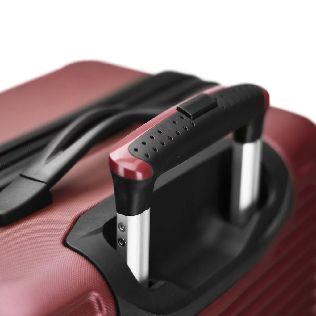 Travel Select  Savannah 3 Piece Hardside Spinner Luggage Set, Red