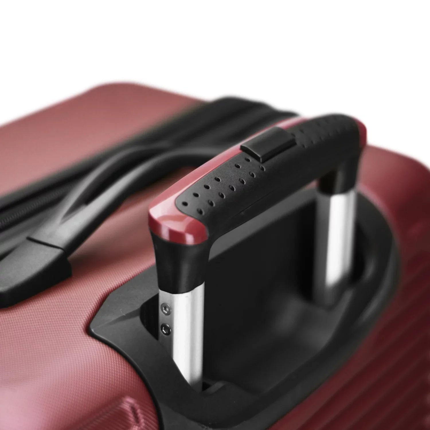 Travel Select  Savannah 3 Piece Hardside Spinner Luggage Set, Red