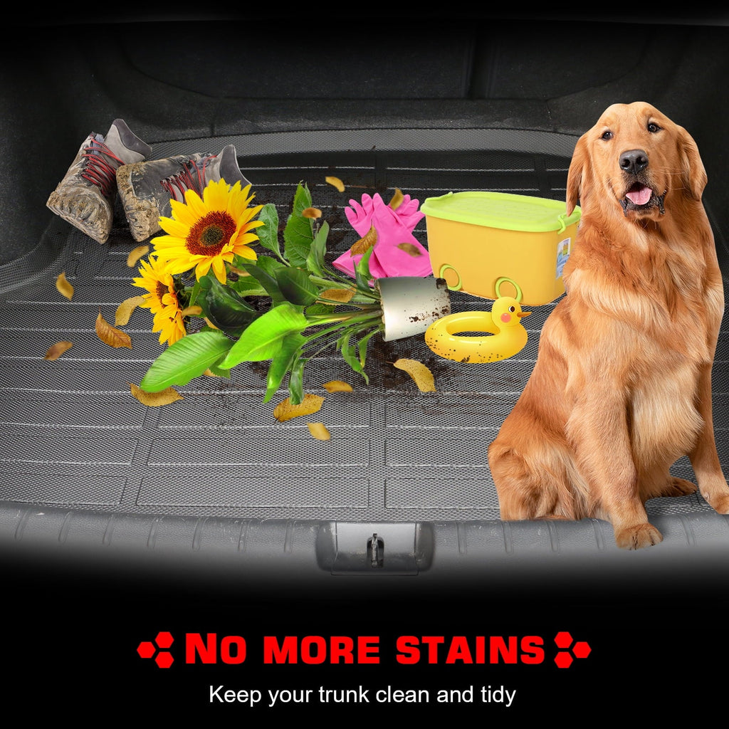 Ikon Motorsports Truck Bed Mat Compatible With 2022-2024 Ford Maverick, Black Rear Storage Floor Liner  Pickup Cargo Guard All Weather 3D Heavy Duty Trunk Flooring Protector Cover