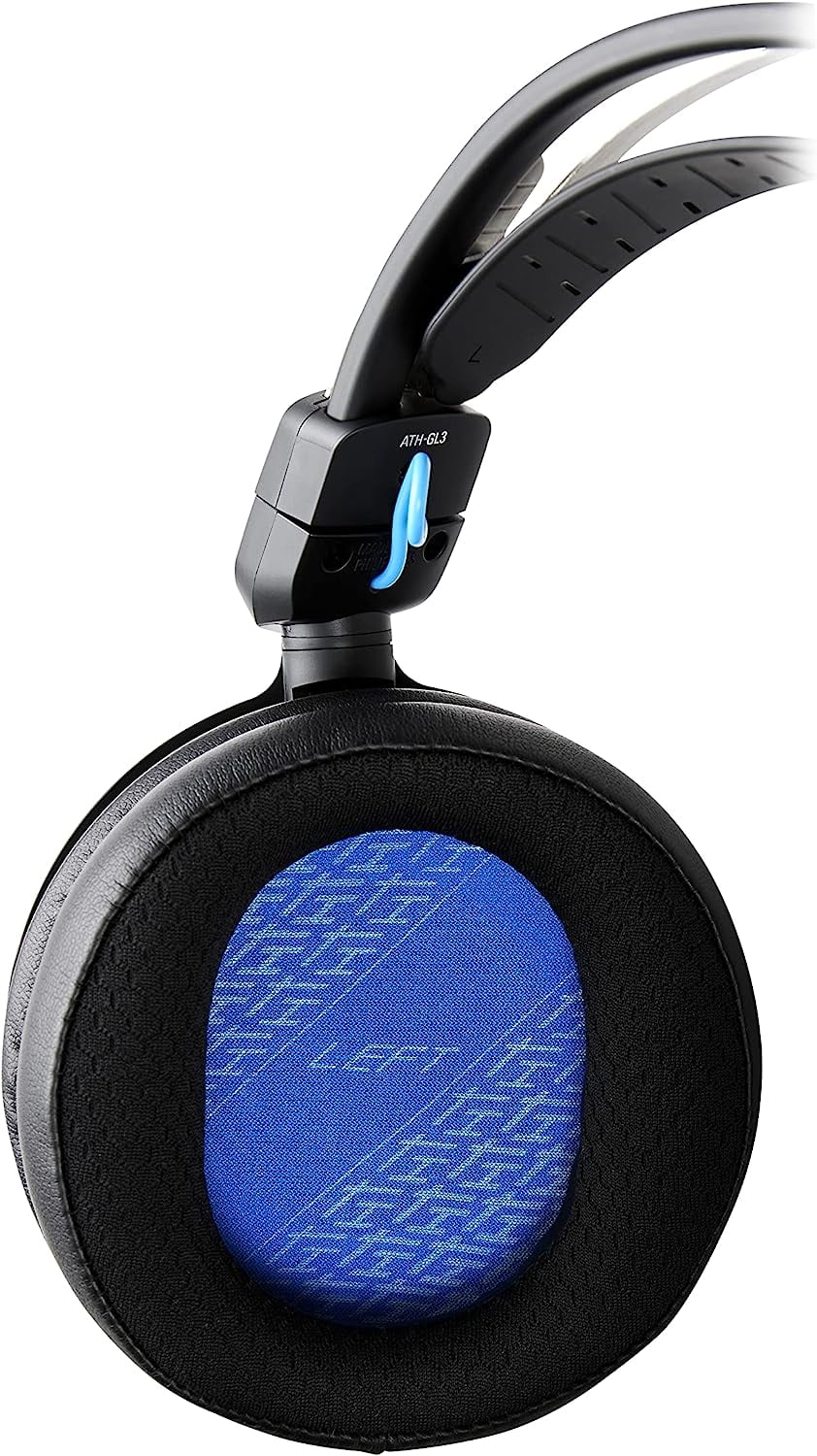 Audio Technica - Closed-Back Wired Gaming Headset - Black/Blue with an Additional 2 Year Coverage by Epic Protect (2022)