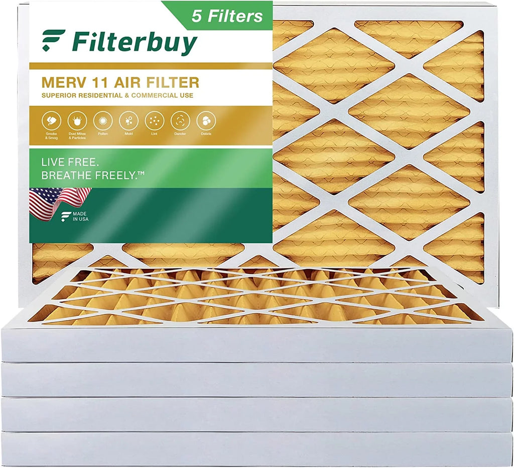 Filterbuy 8x24x2  11 Pleated   Furnace Air Filters (5-Pack)