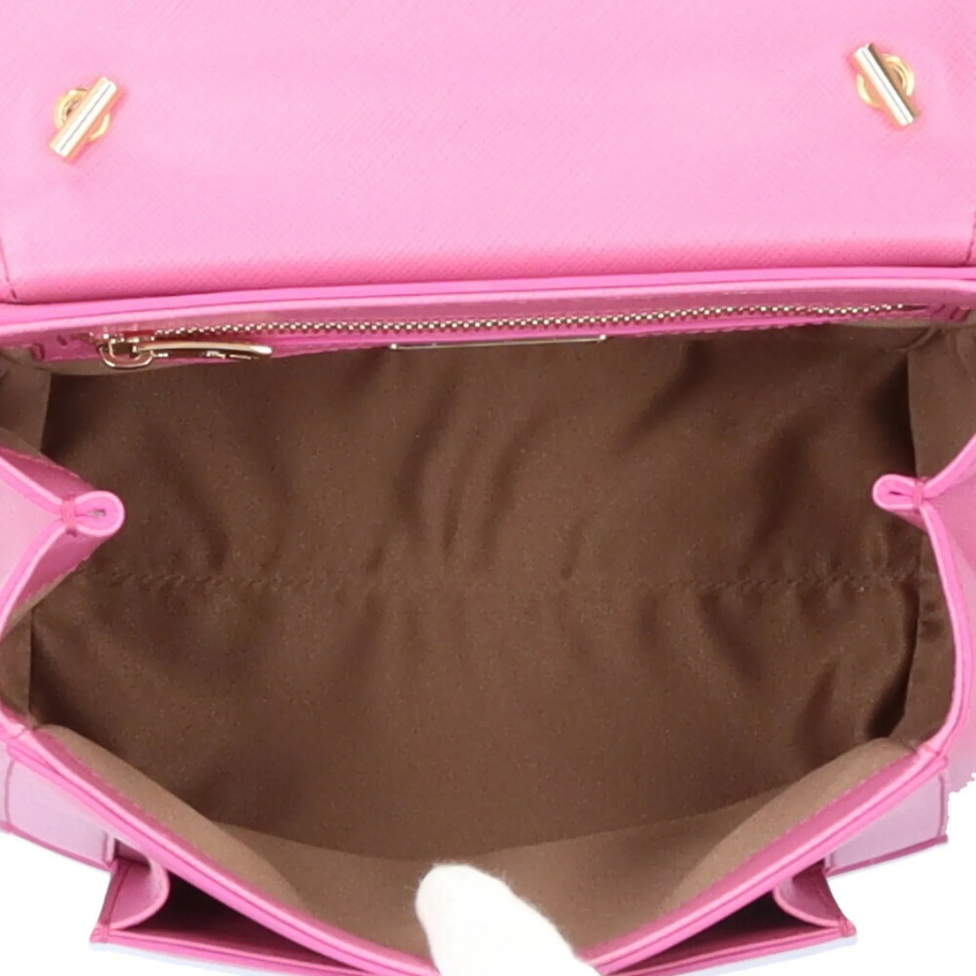 Pre-Owned Salvatore Ferragamo Vara Ribbon Shoulder Bag Leather -21  Pink Ladies 2way  (Good)