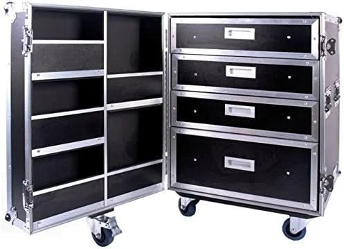 DeeJay  Fly Drive Case Utility & Storage Case with Drawers & Compartments & Caster Board