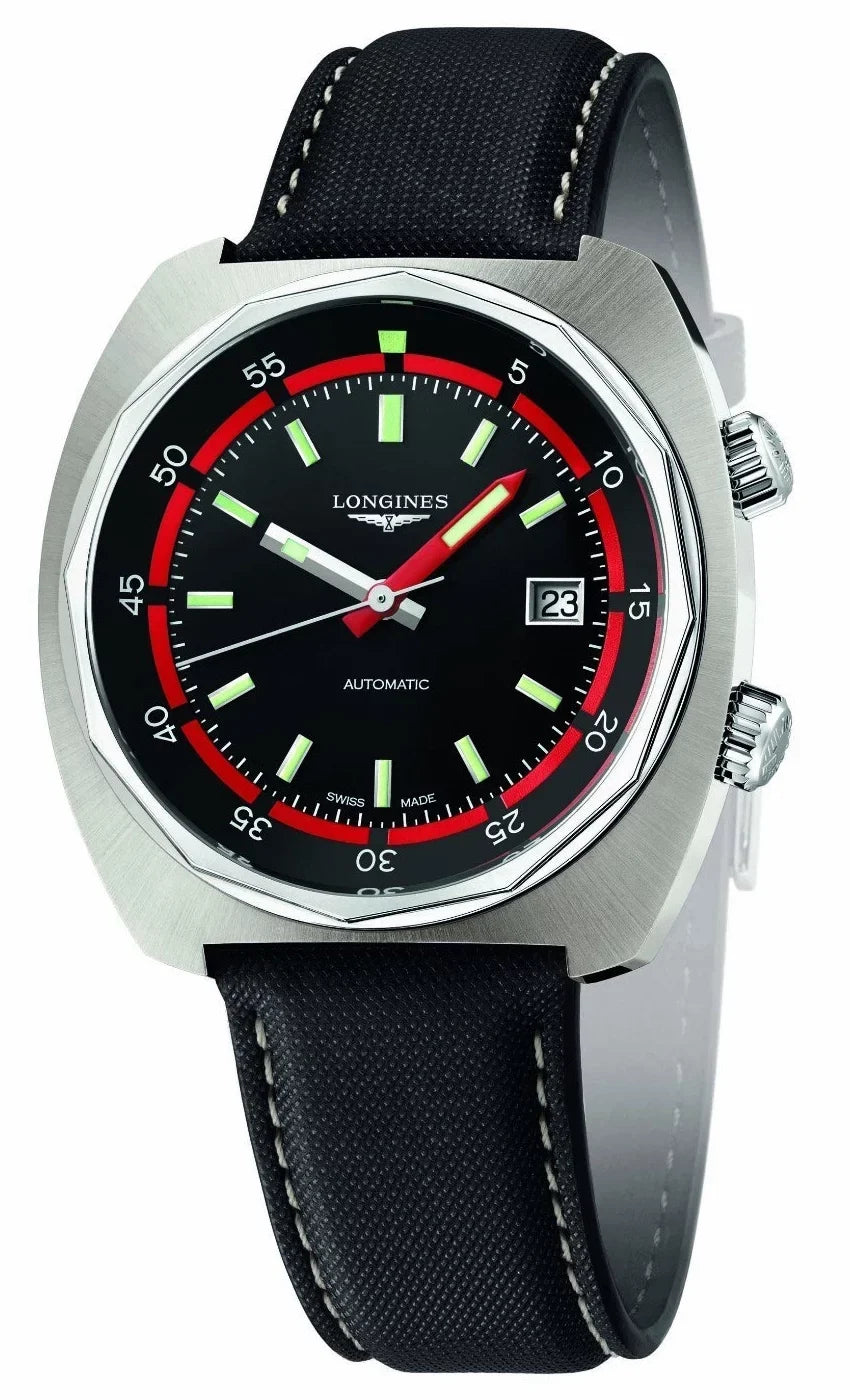 Longines Heritage Diver Automatic Steel Mens Strap Watch Calendar .795.4.52.0