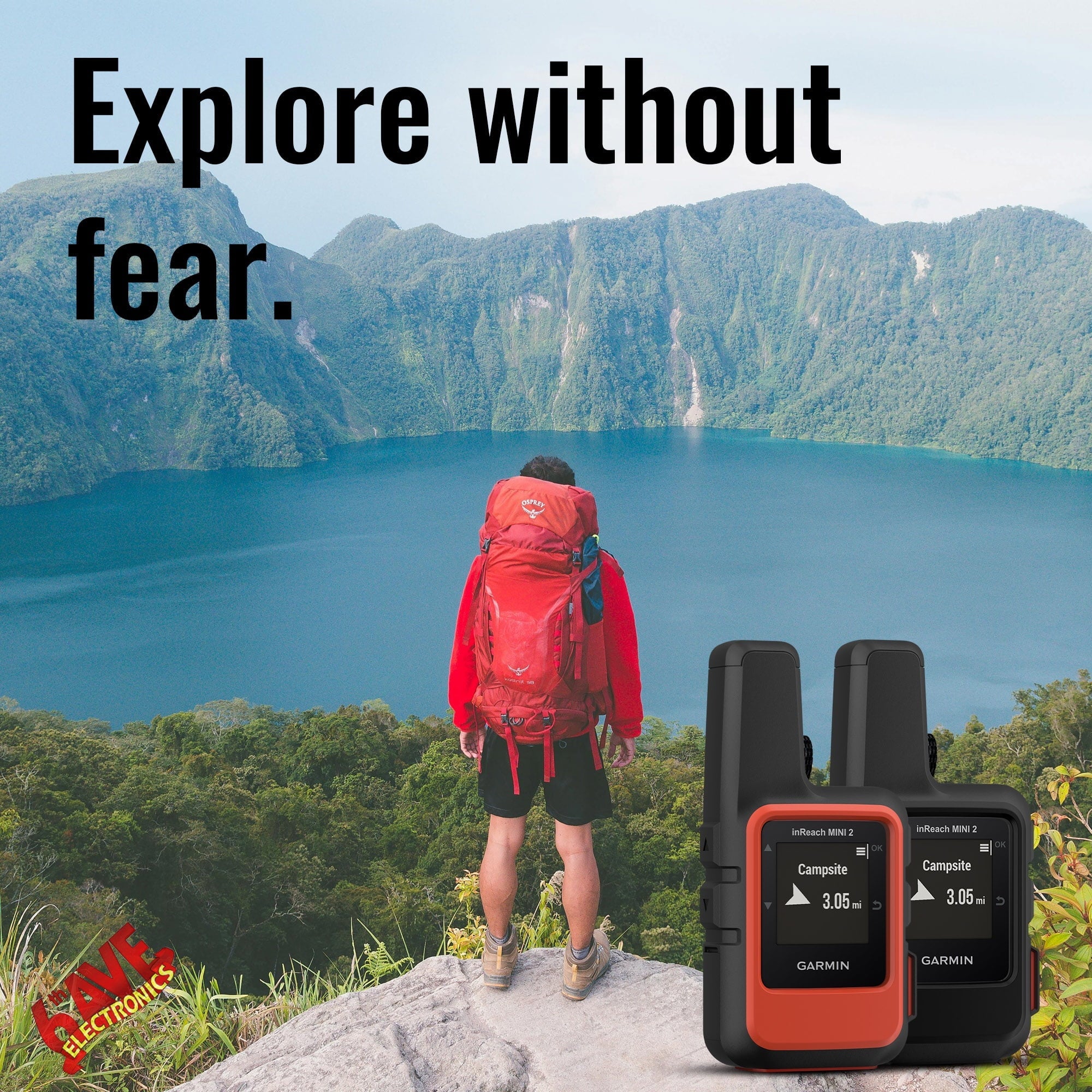 Garmin inReach Mini 2 Satellite Communicator (Black) with Charging Bank