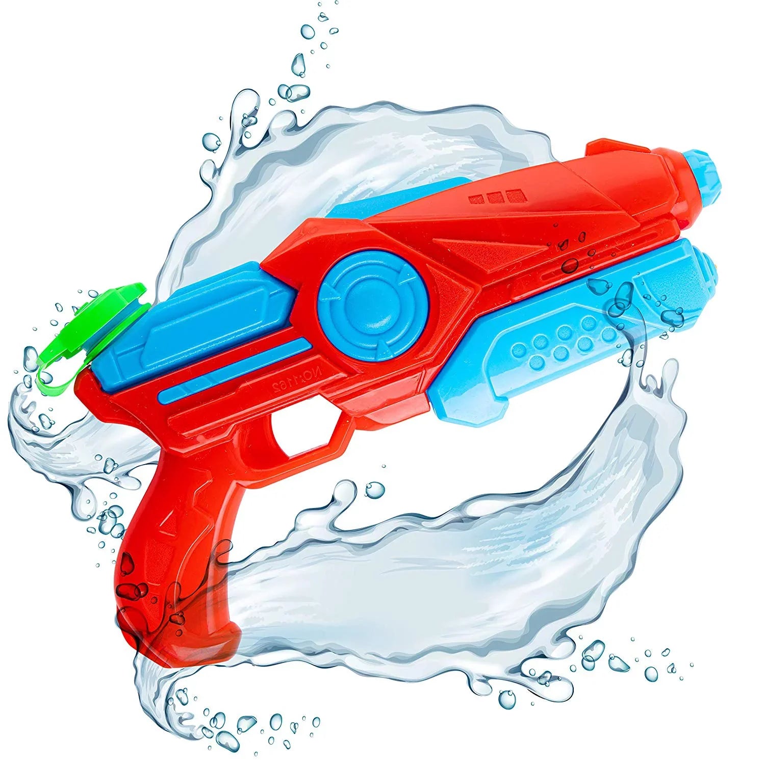 Prextex Red Plastic Water Shooter Blaster Squirt Guns, 4 Pack Girls and Boys