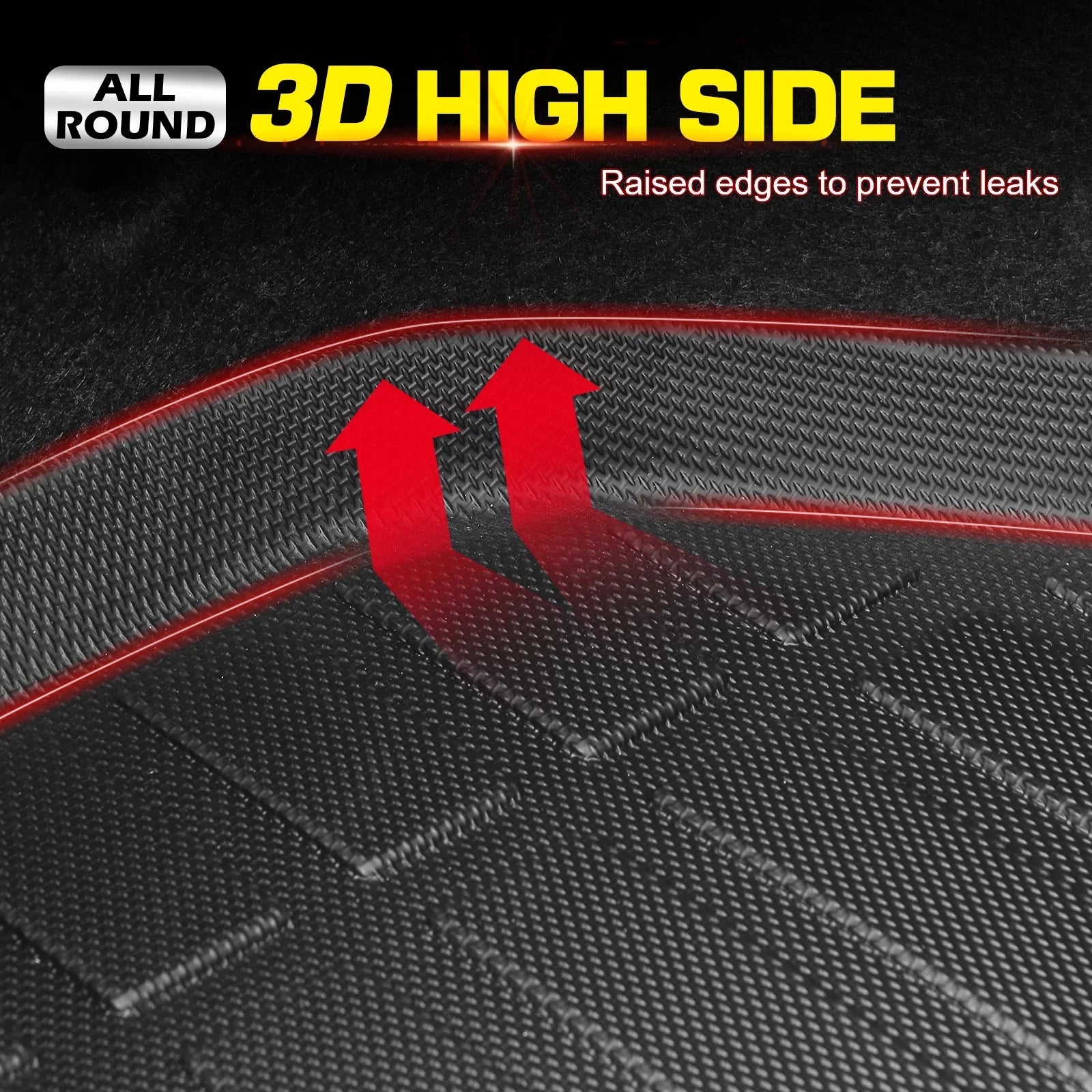 Ikon Motorsports Truck Bed Mat Compatible With 2022-2024 Ford Maverick, Black Rear Storage Floor Liner  Pickup Cargo Guard All Weather 3D Heavy Duty Trunk Flooring Protector Cover