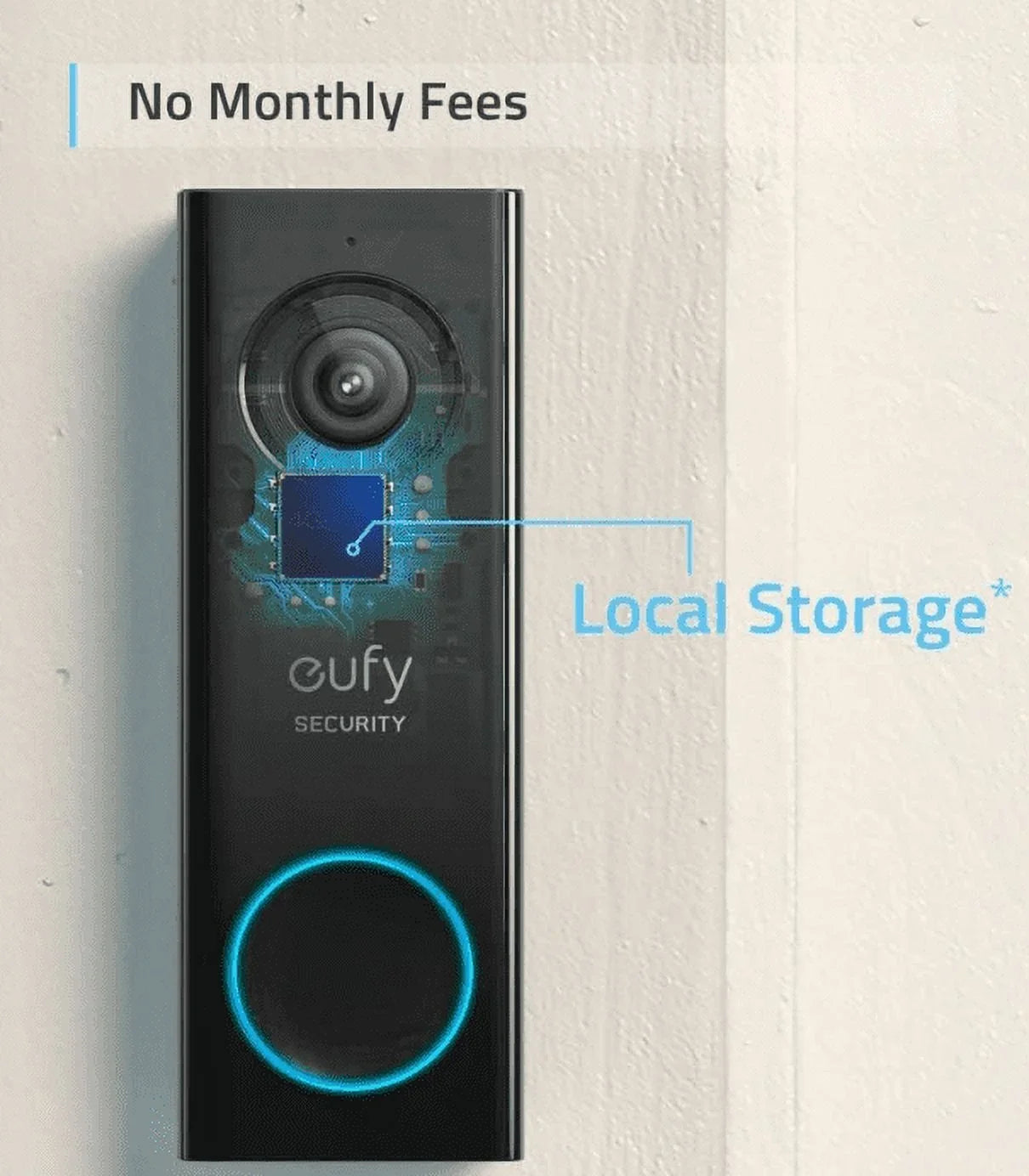 Open Box Eufy Security Wi-Fi Video Doorbell, 2K Resolution Wires Doorbell