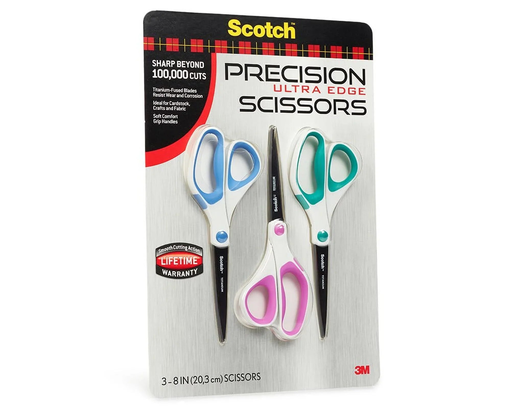 Scotch Precision Ultra Edge Scissors, 3 Pack