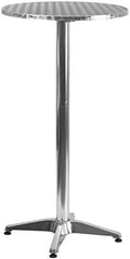 Round Folding Bar Table In Aluminum