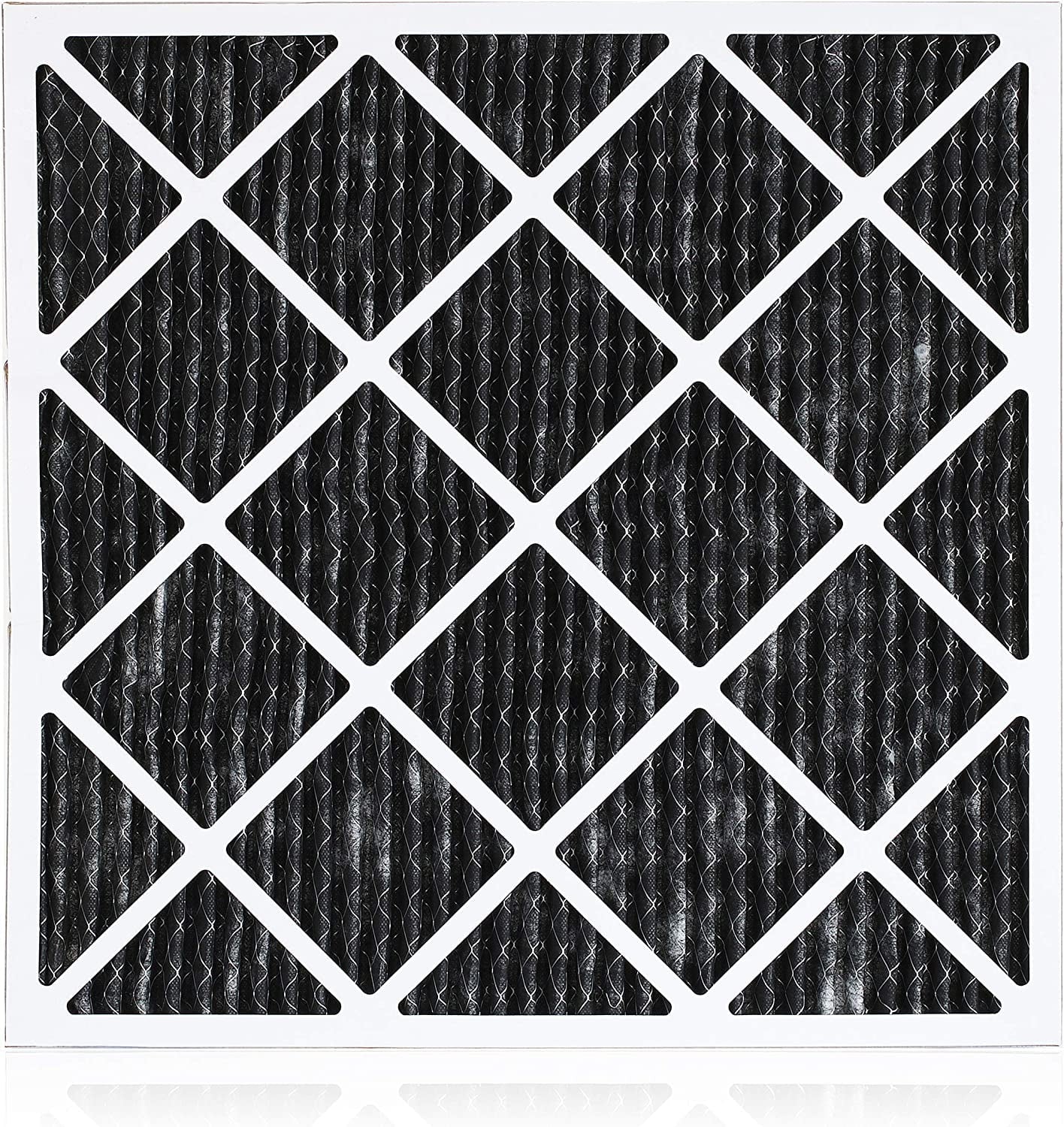 Filterbuy 12x12x1  8 Odor Eliminator Pleated   Furnace Air Filters with Activated Carbon (12-Pack)