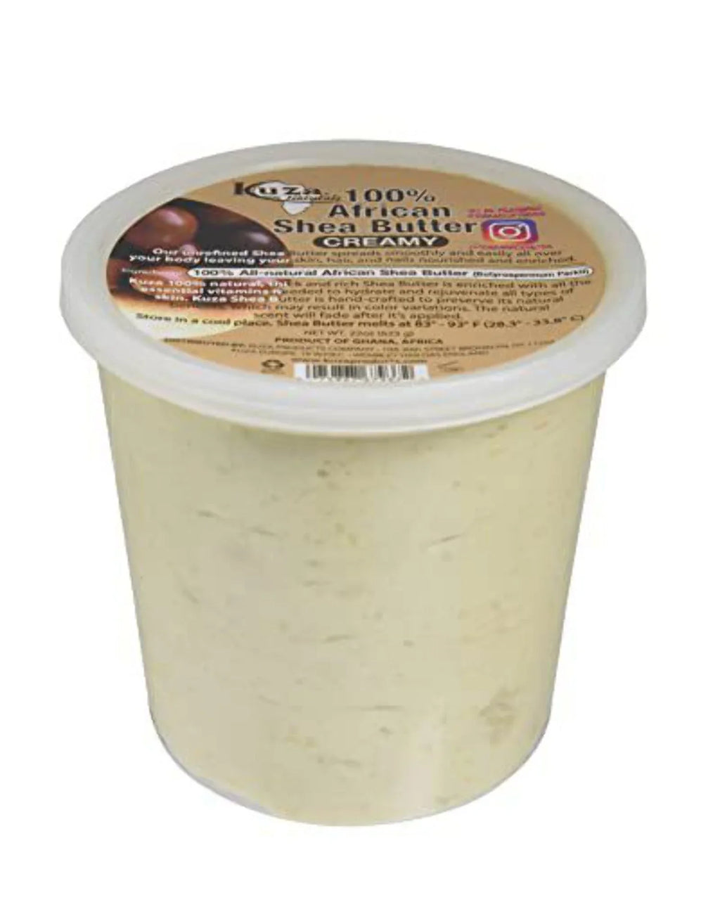 Kuza 100% Pure African Shea Butter with Borututu (22 Ounce, White Creamy)
