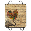 Music Note and Elephant with Colorful Paisley Heart Pet Car Seat Cover Dog Car Seat Mat Hammock Cargo Mat Trunk Mat For Cars Trucks and  54x60 inches