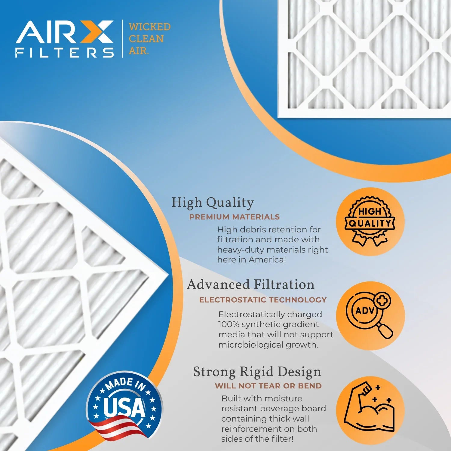 16x20x1 Air Filter  11 Comparable to  1000,  1200 &  7 Electrostatic Pleated Air Conditioner Filter 6 Pack  Premium  Made 16x20x1 Furnace Filters by     .