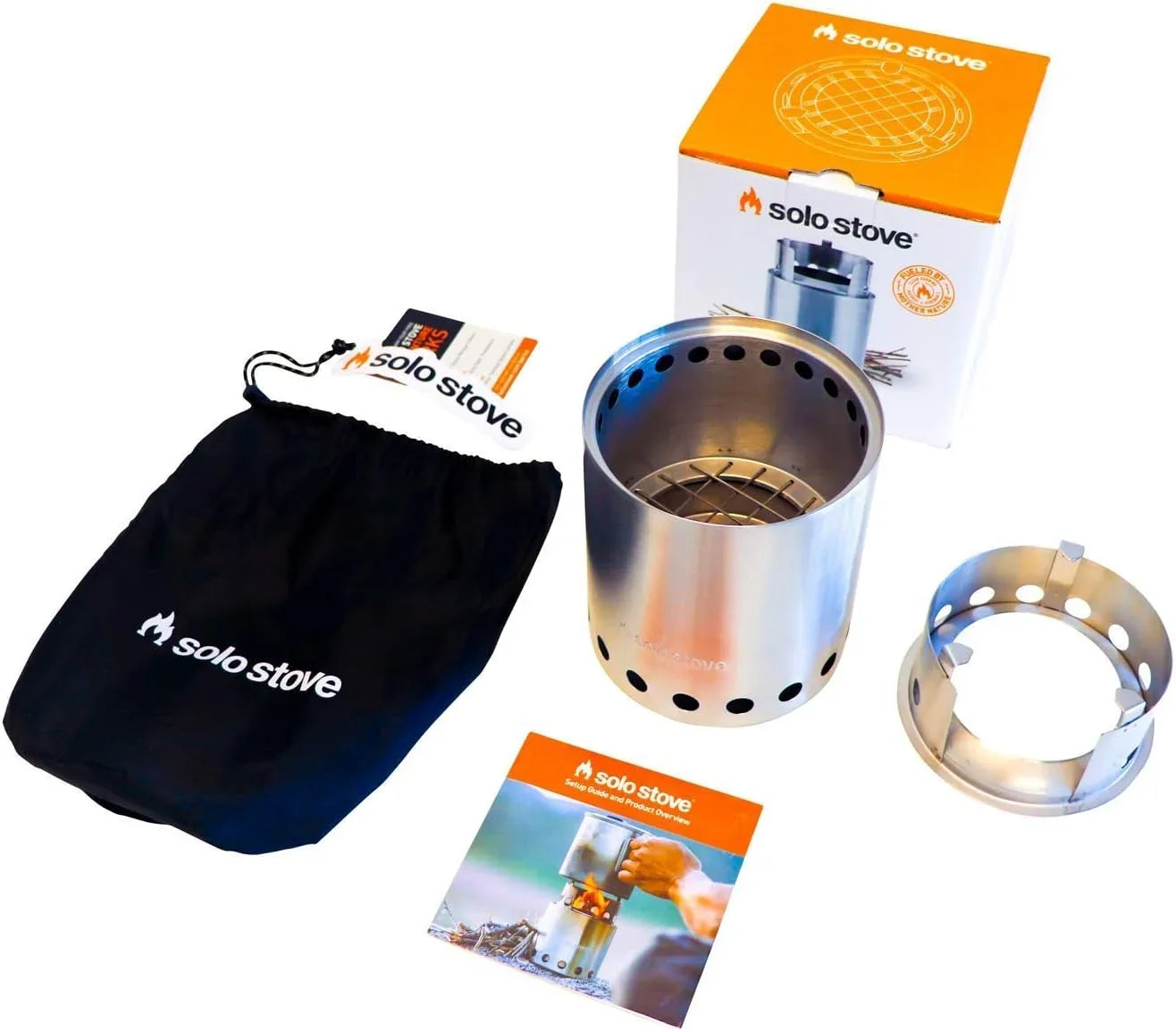 Titan Camping Stove Portable Stove for Backpacking and Outdoor Cooking Great Stainless Steel Camping Backpacking Stove Compact Wood Stove Design-No Batteries or Liquid Fuel Canisters Needed