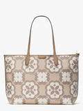 Spade Flower Monogram Sutton Large Tote