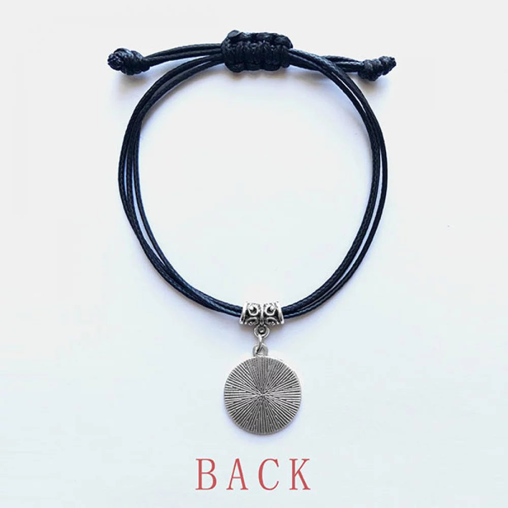 Germany Famous Building Architecture Bracelet Leather Rope Wristband Black Jewelry