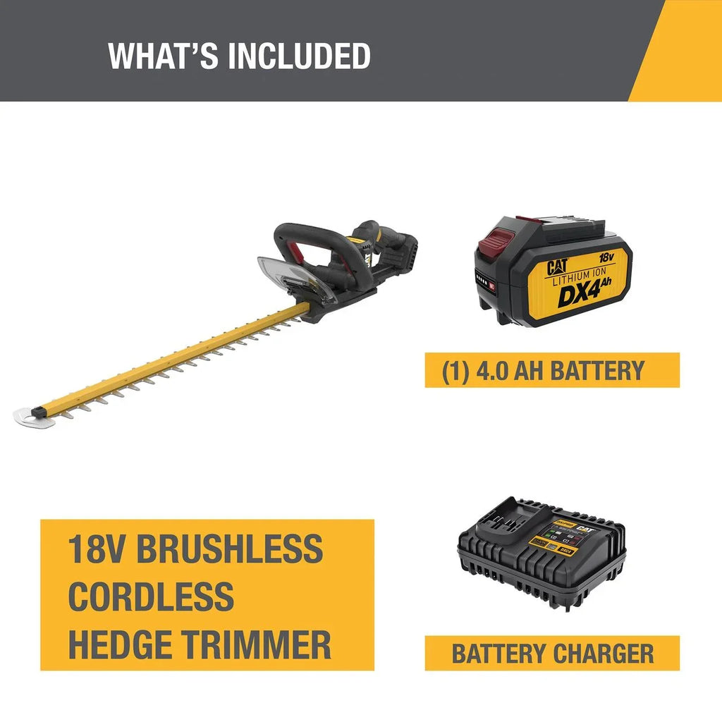 Caterpillar Cat®  18V Brushless 24" Cordless Hedge Trimmer with Battery