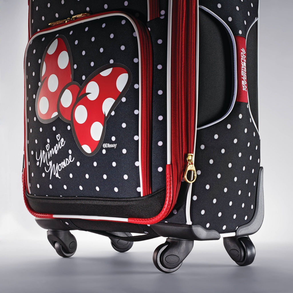 Minnie Mouse Red Bow Softside Carry On Spinner Suitcase
