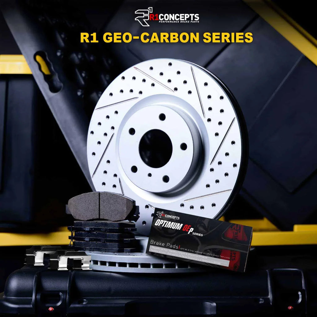 Concepts Front Brakes and Rotors Kit |Front Brake Pads| Brake Rotors and Pads| Optimum OEp Brake Pads and Rotors |Hardware Kit -80044