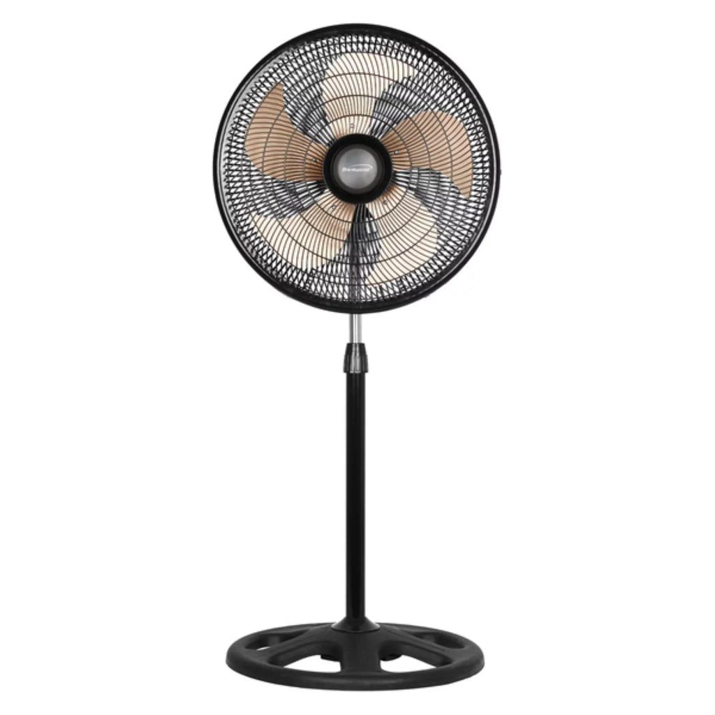 Brentwood 18 Inch Three Speed Industrial Pedestal Fan in Black