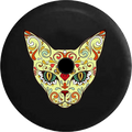 2018 2019 Wrangler  Backup Camera Green Eye Egyptian Cat Sugar Skull Spare Tire Cover for Jeep  32 Inch