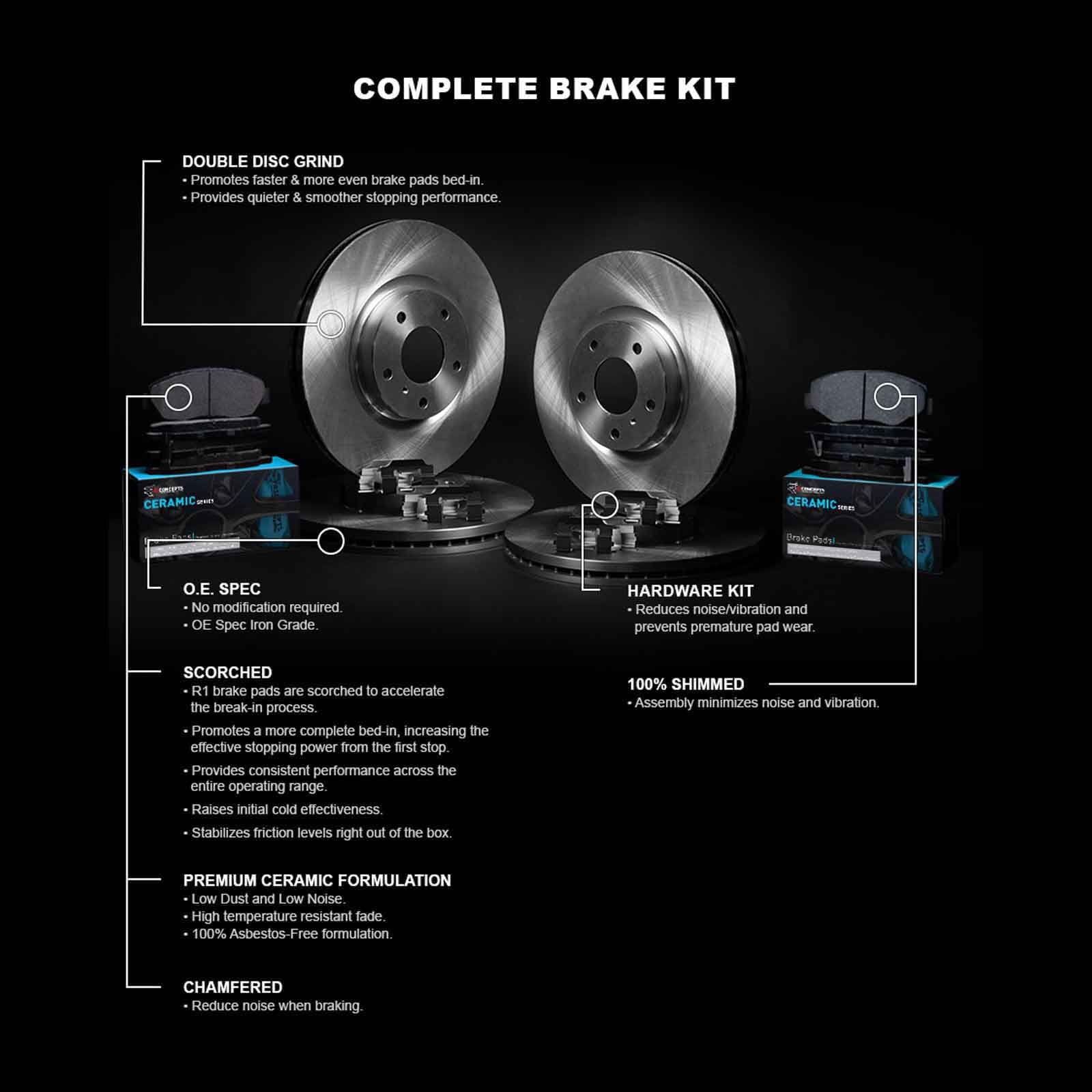 Concepts Wfwh2 39013  Concepts  Line Series Brake Rotor With Ceramic Fits select: 2007-2016  , 2011-2014  200
