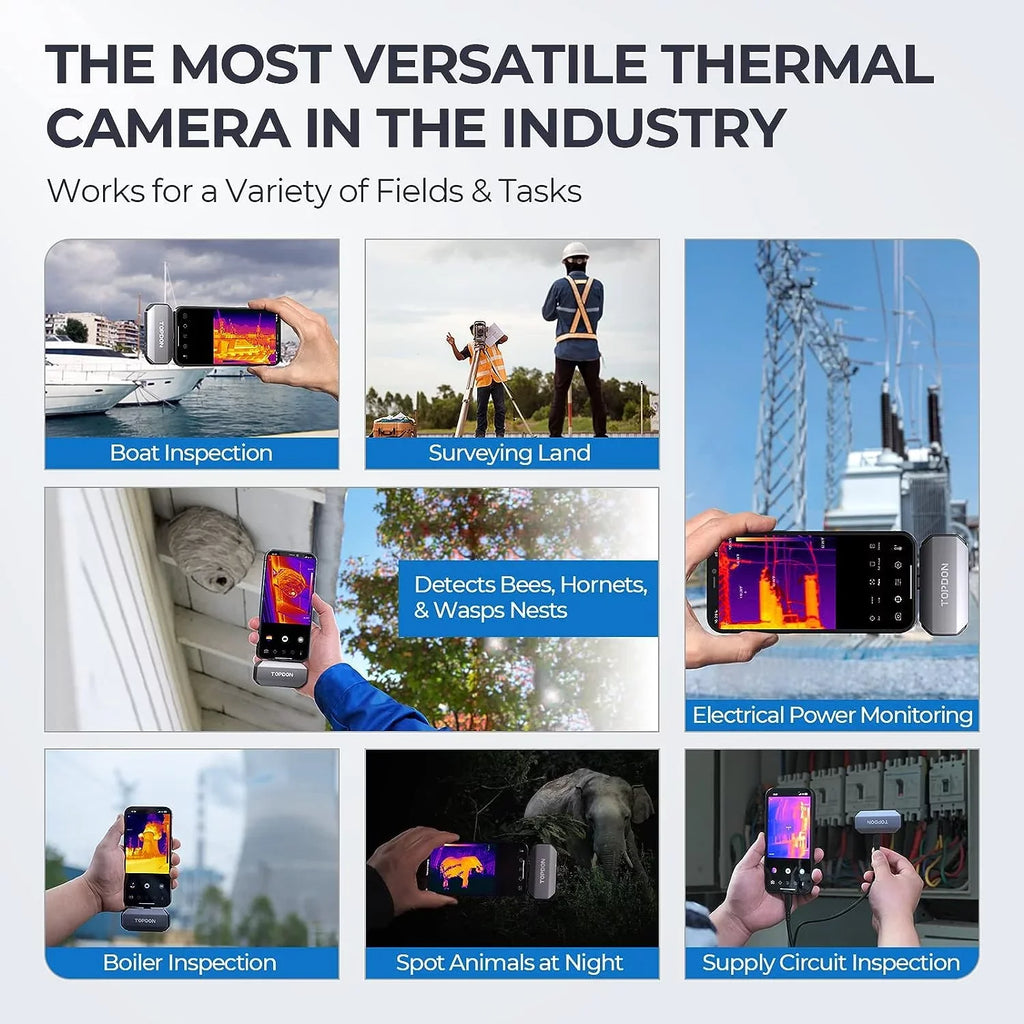 Thermal Camera for iOS (iPhone & iPad) 256 x 192  High Resolution Thermal Imaging Camera, 40mk Thermal Sensitivity -4F~1022F Temperature Range