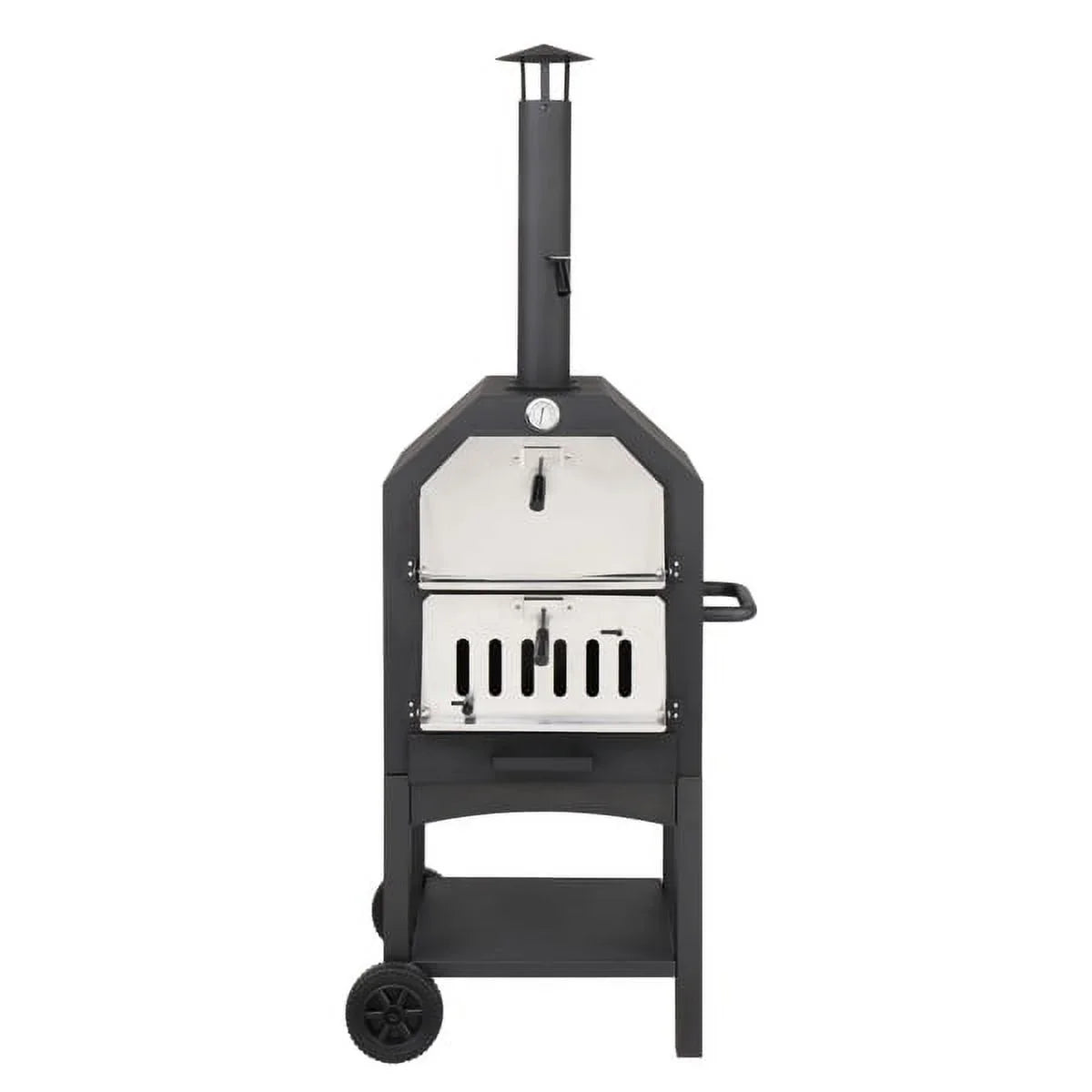 Fithood Outdoor Wood Fired Pizza Oven with Pizza Stone, Pizza Peel, Grill Rack, for Backyard and Camping