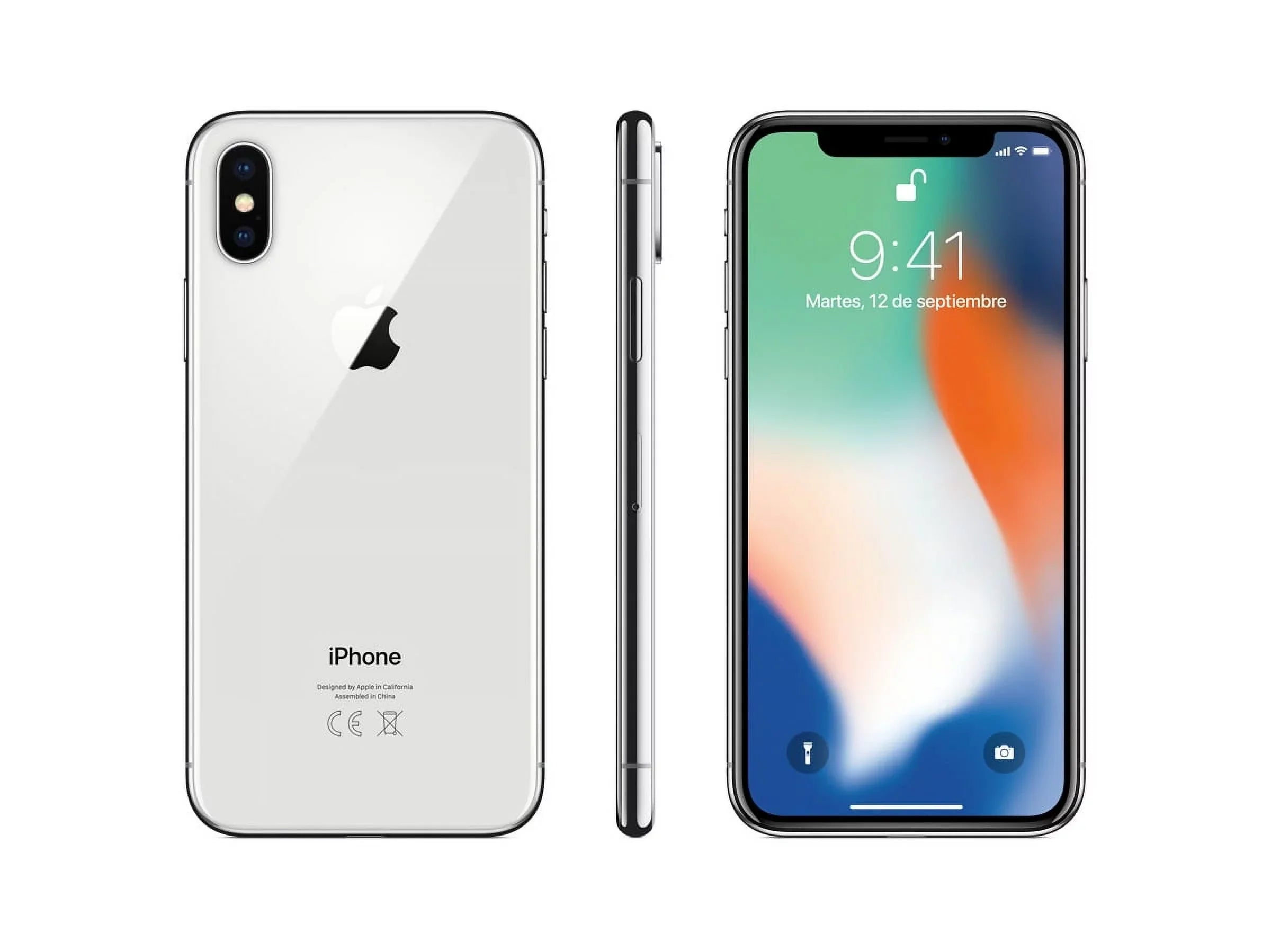 Restored Apple iPhone  256GB Silver Fully Unlocked ( Verizon + & + -Mobile) Smartphone (Refurbished)