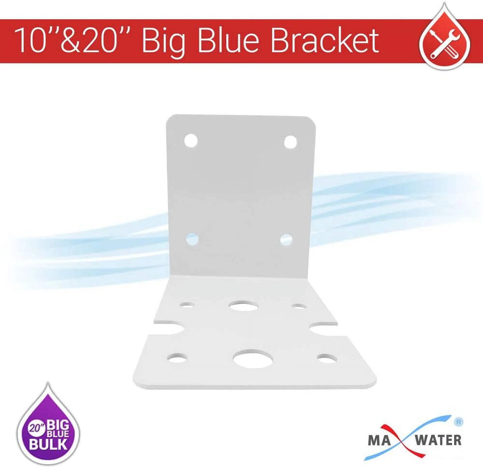 1 Pack 10"  Blue Whole House  System Filter Housing 1"  Brass Ports /Pressure Release, Pressure Gauge, Wrench  Bracket