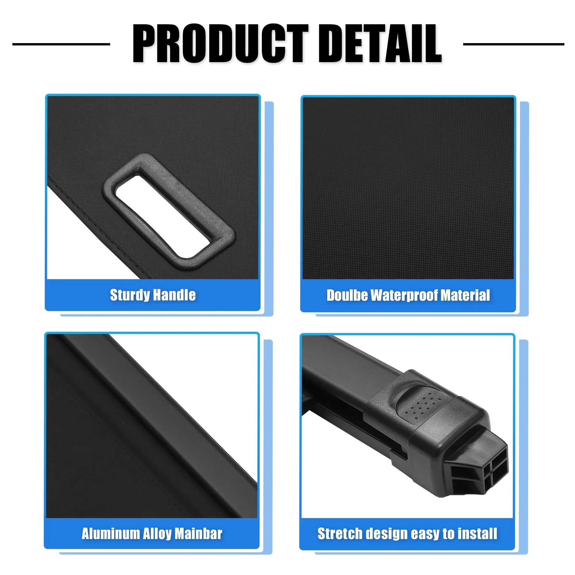 Unique Bargains Retractable Cargo Cover Rear Trunk enclosure Shield Shade Ajustable Fit for Nissan Rogue 2021-2024 Black