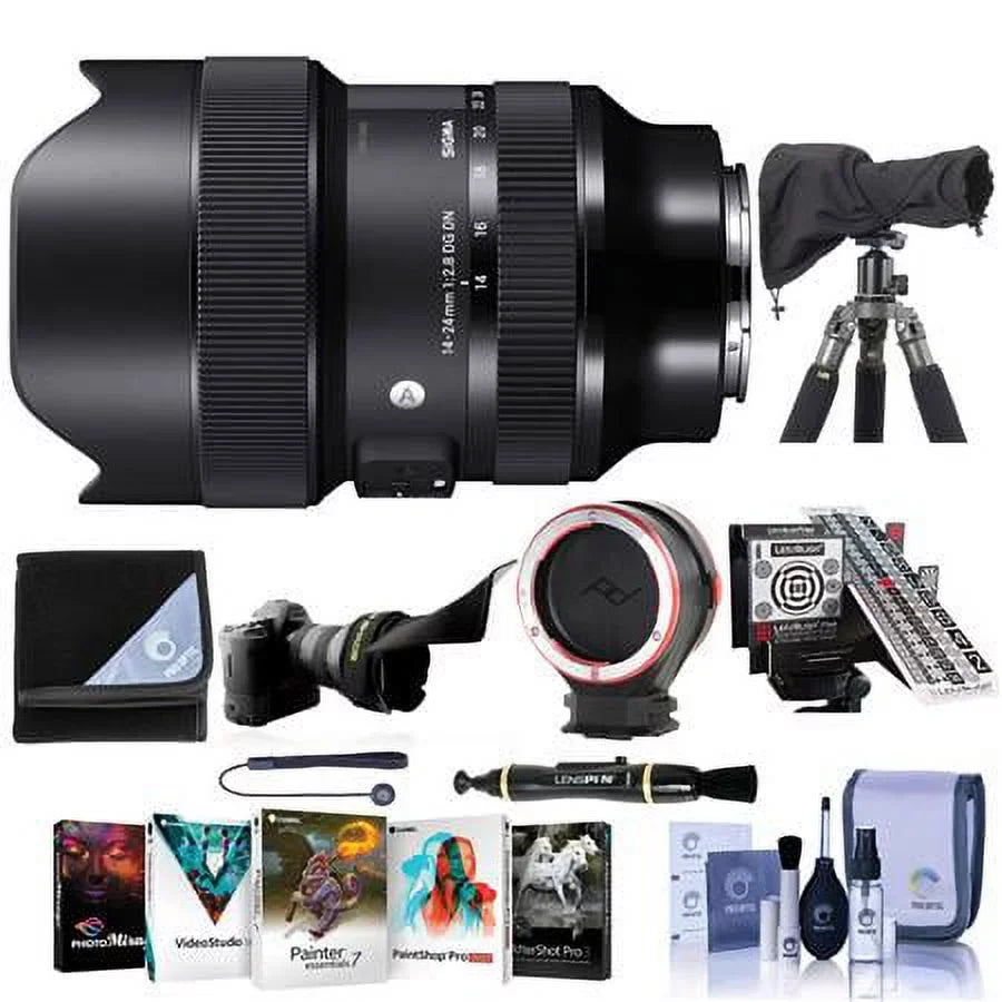 14-24mm f/2.8    Lens for Sony , Bundle with Software Kit, RainCoat Sleeve, Calibration Aid, Lens Changing Kit Adapter, Lens Wrap, Cleaning Kit, Flex Lens Shade, Cleaner