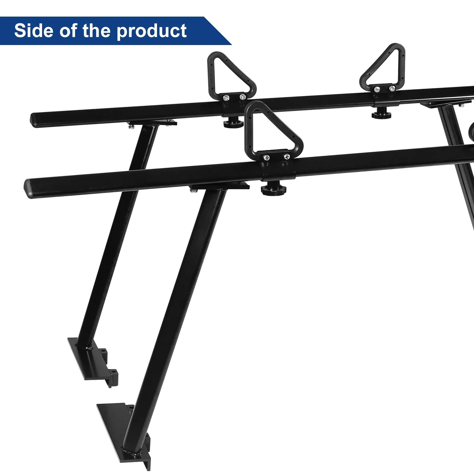 BoardRoad Pickup Truck Ladder Racks, Black Universal Truck Bed Cargo Racks (No-Drilling Required) 1,000lbs Capacity for Kayak Surfboard Lumber Ladder Aluminum