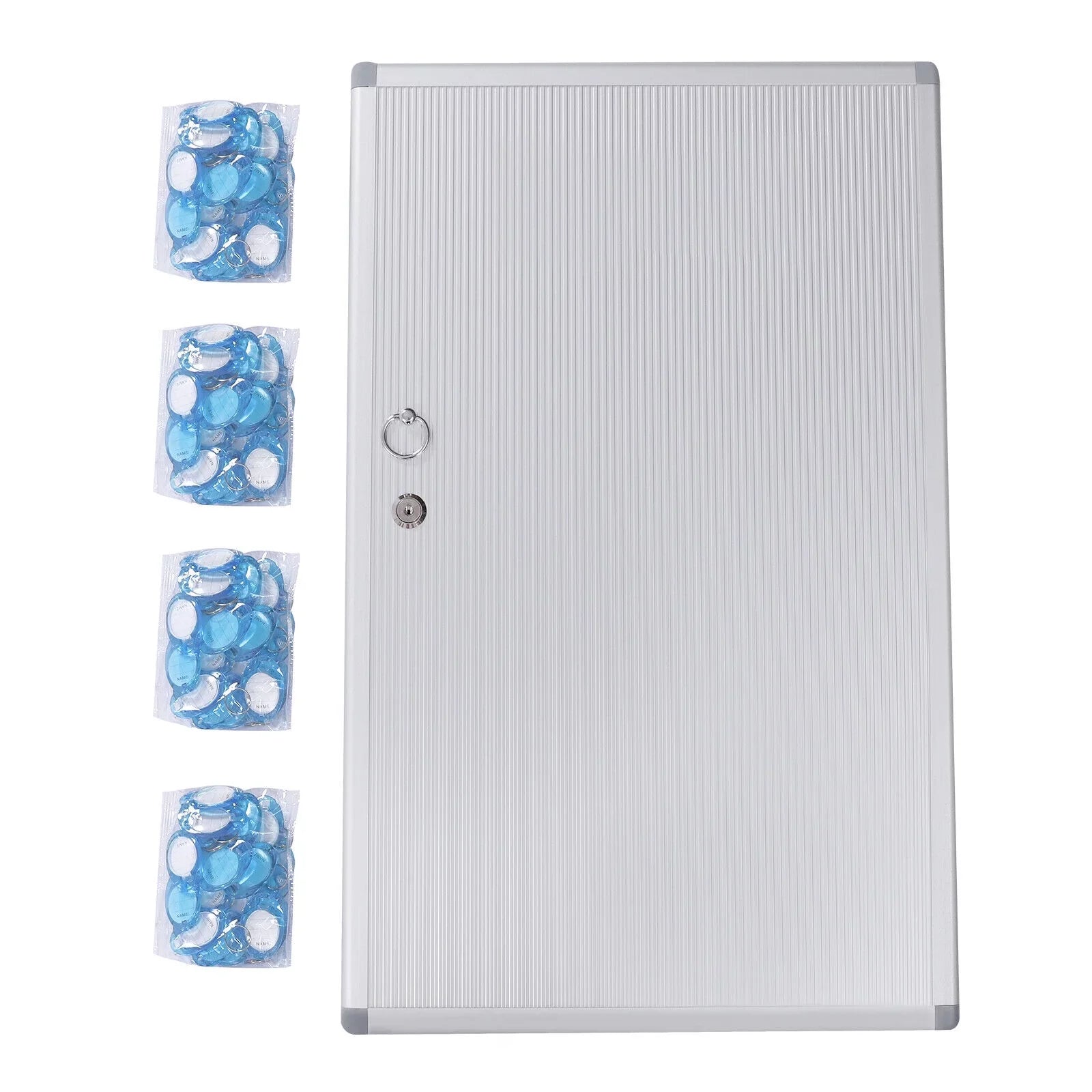 96 Key Cabinet Storage Safe Lock Box Wall Mount Cabinet Box Key Organizer Silver