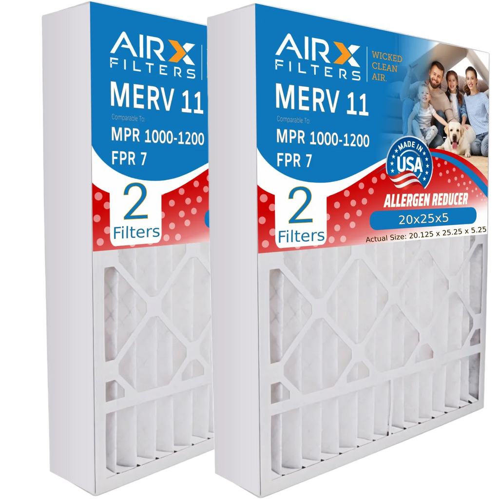 20x25x5 Air Filter  11 Comparable to  1000,  1200 &  7 Compatible with Goodman / Amana -1056 Premium  Made 20x25x5 Furnace Filter  11 - 2 pack by     .